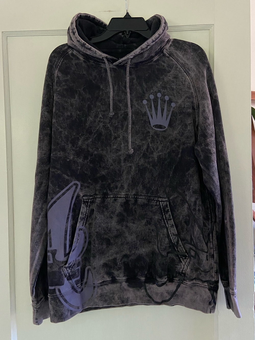 SDL Sky’s Da Limit Vintage-Style Acid-Washed Black Hoodie Men’s Large Rare HTF